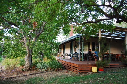 Denise and Paul's house on their orchard in Southern Australia