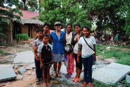 Teaching kids in Cambodia. Did this a lot! LOVE IT